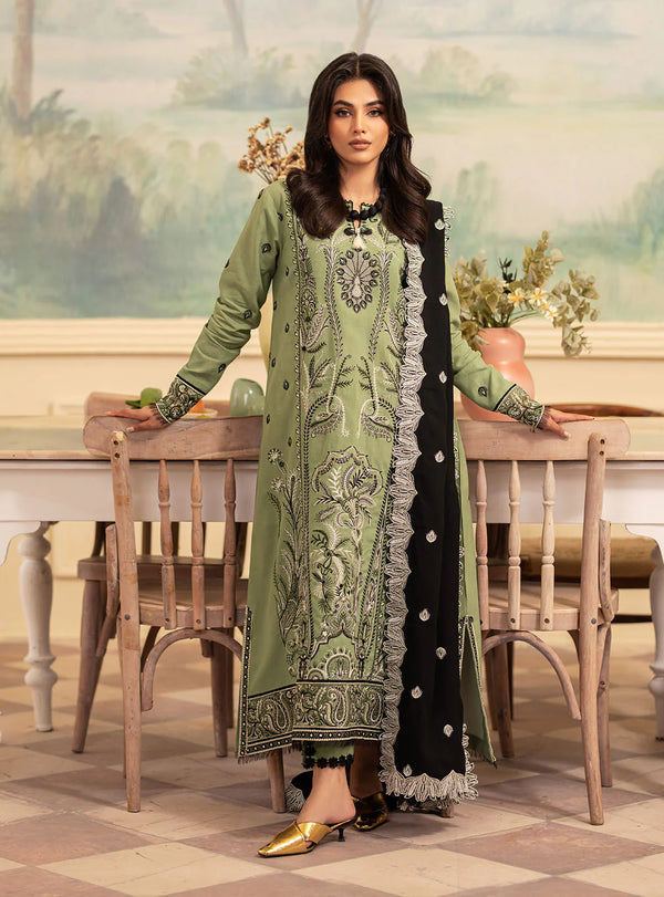 MERAKI BY ROHEENAZ FALL WINTER UN-STITCHED 3PC-OLIVIA