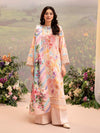 CHIKANKARI 3-Piece Unstitched Digital Printed Lawn Suit