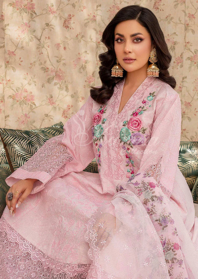 MAH - E ROOH BY KARMA STITCHED LAWN KC-1372 (BLUSH PINK)