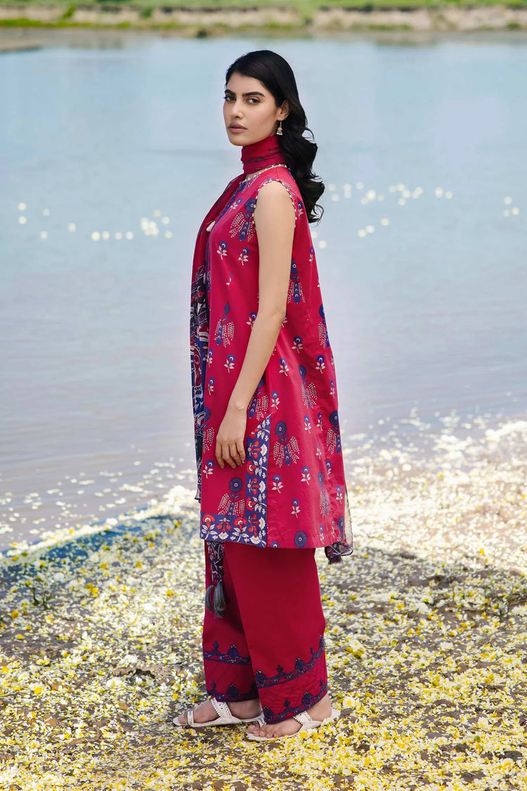 3 Piece Unstitched Embroidered Suit | 412-B