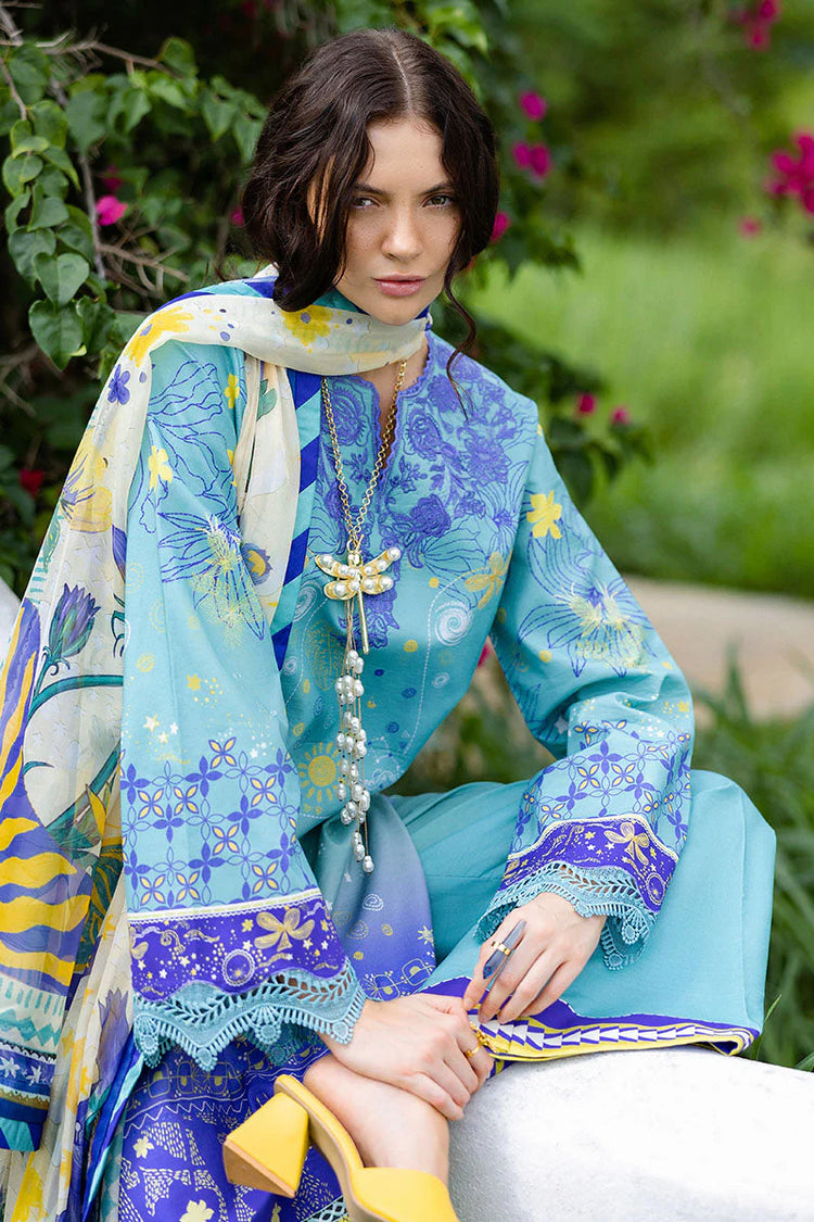 MIRASOL BY HEMLINE UN-STITCHED 3PC | MAR AZUL