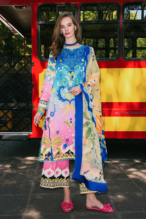 LA DOLCE BY HEMLINE UN-STITCHED 3PC | NIGHT TERRACE