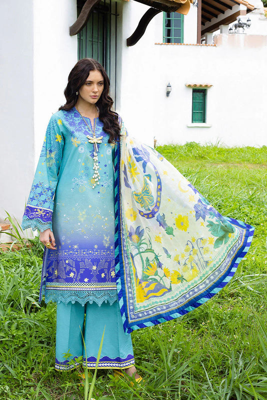 MIRASOL BY HEMLINE UN-STITCHED 3PC | MAR AZUL