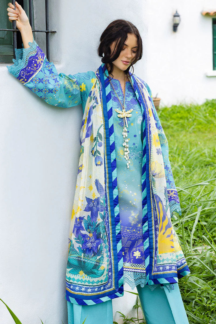 MIRASOL BY HEMLINE UN-STITCHED 3PC | MAR AZUL