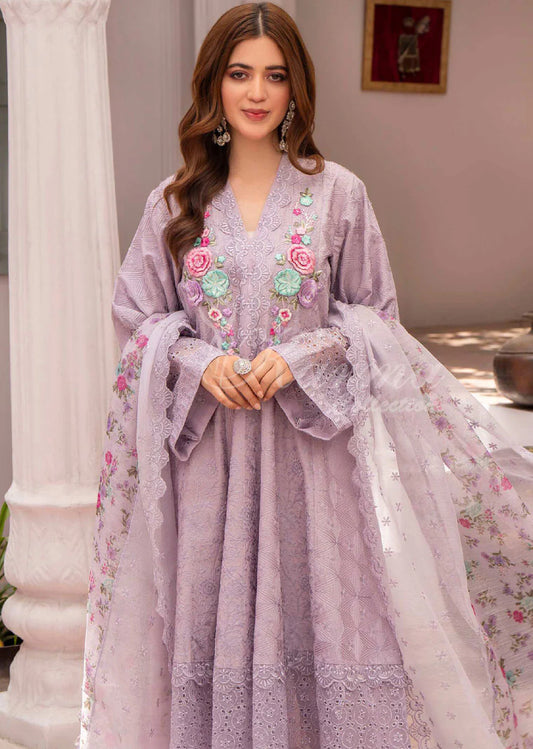 MAH - E ROOH BY KARMA STITCHED LAWN KC-1372 (PERIWINKLE)