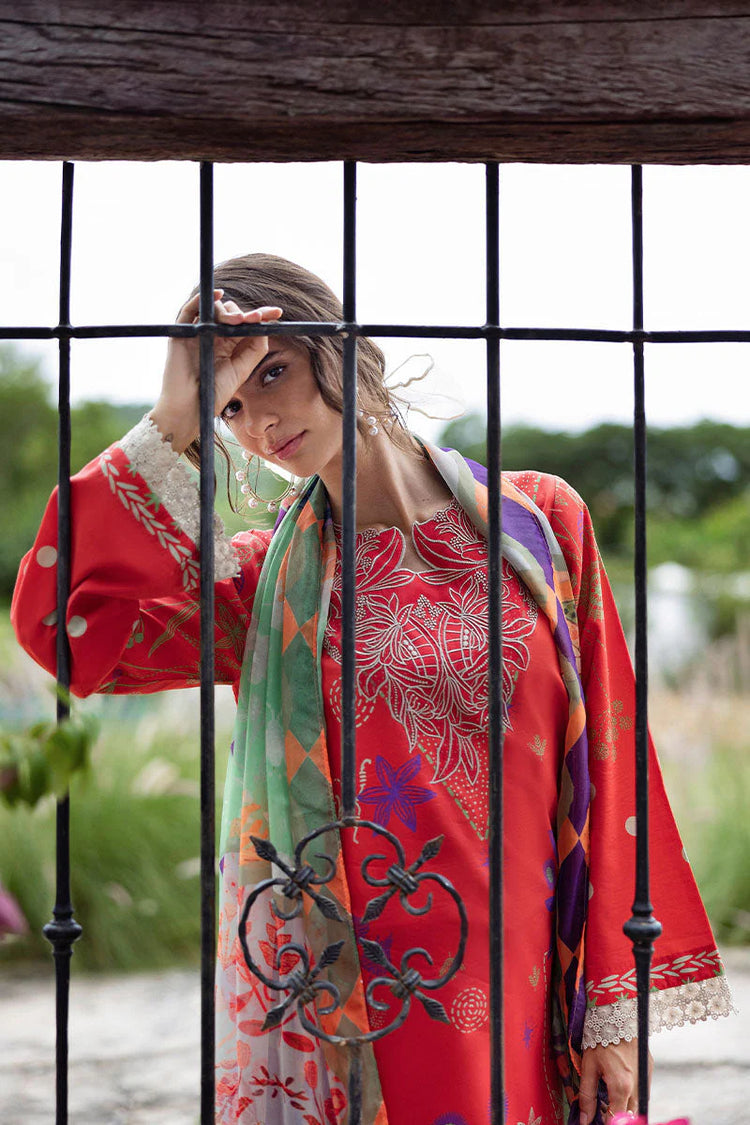 MIRASOL BY HEMLINE UN-STITCHED 3PC | CARMIN ROSA