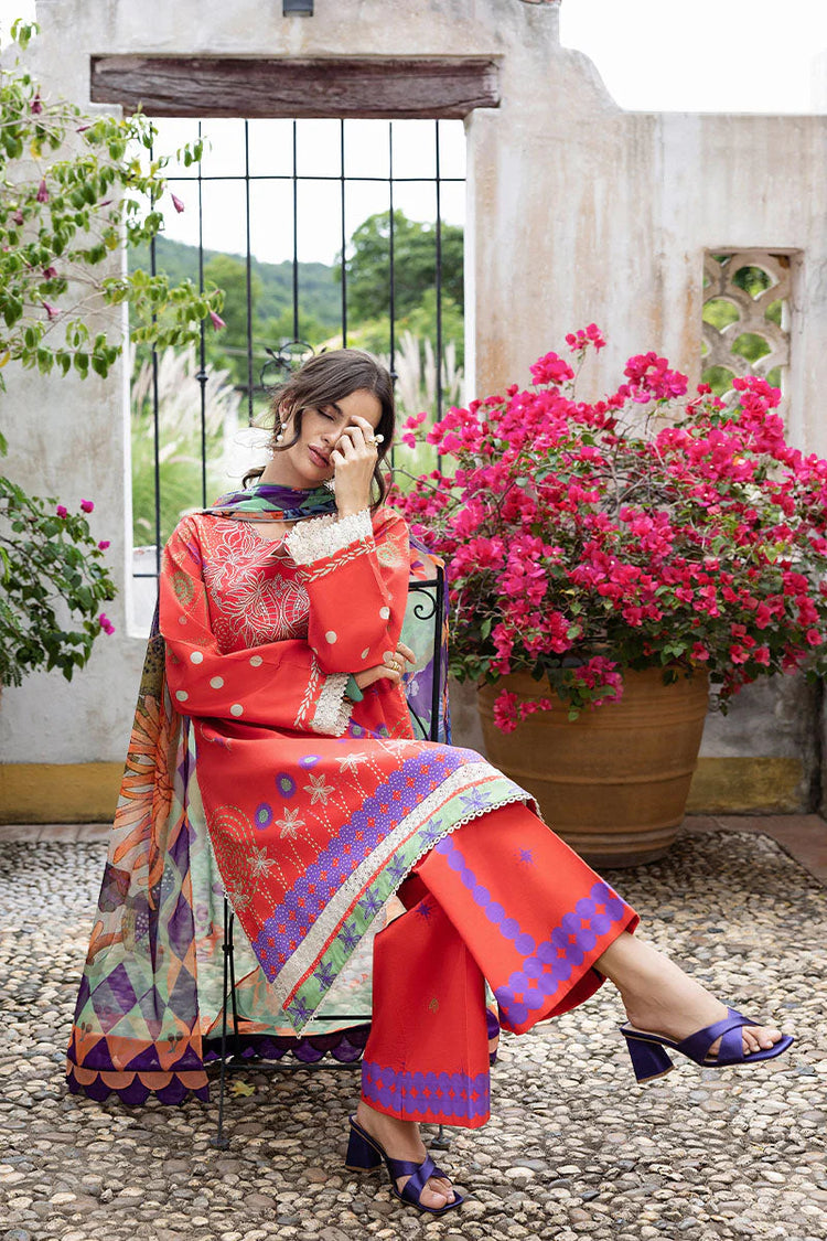MIRASOL BY HEMLINE UN-STITCHED 3PC | CARMIN ROSA
