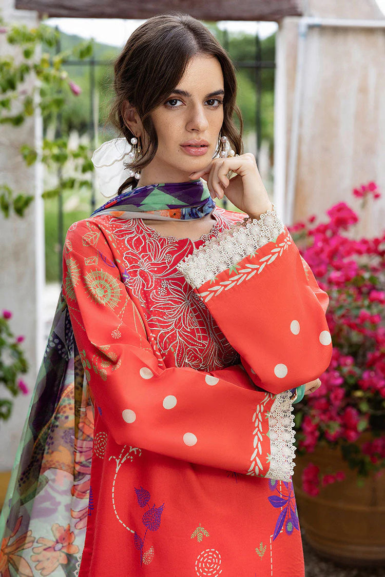 MIRASOL BY HEMLINE UN-STITCHED 3PC | CARMIN ROSA