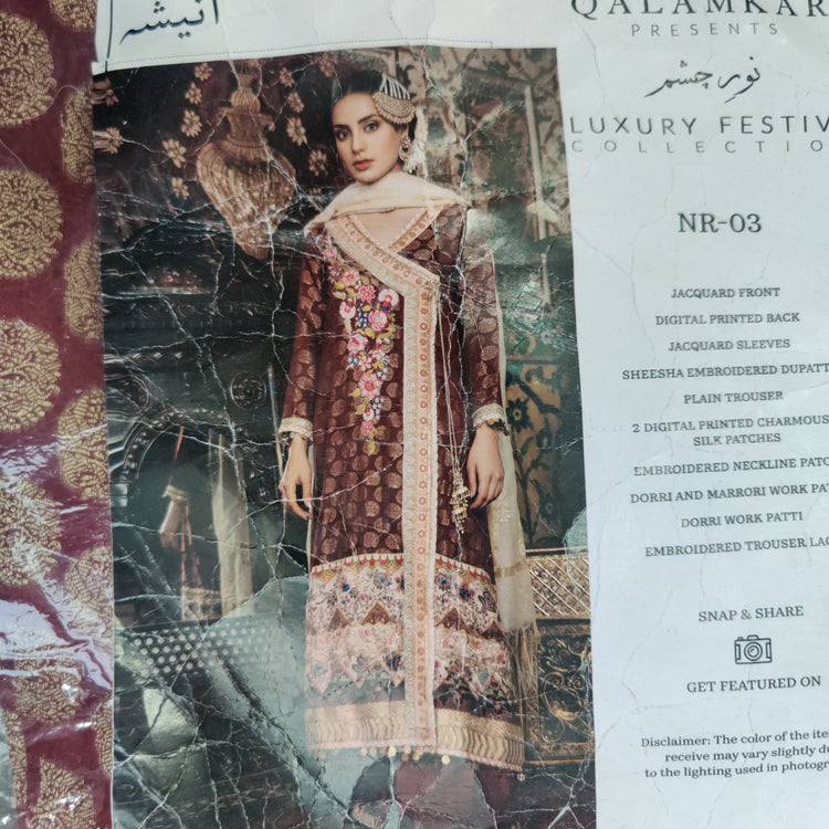 NOOR E CHASHAM BY QALAMKAR LUXURY FESTIVE COLLECTION NR-03