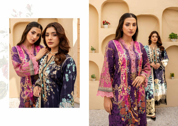 RESHAM FIRDOUS CAMBRIC | PRINTED LAWN | D-01