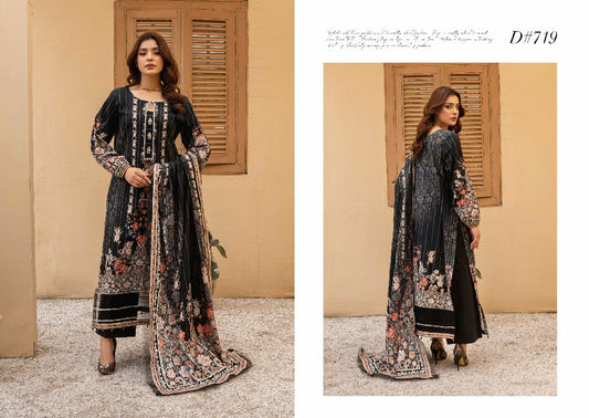 RESHAM FIRDOUS CAMBRIC | PRINTED LAWN | D-01