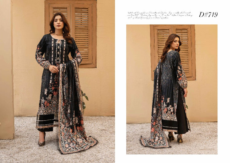 RESHAM FIRDOUS CAMBRIC | PRINTED LAWN | D-01