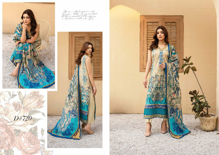 RESHAM FIRDOUS CAMBRIC | PRINTED LAWN | D-02