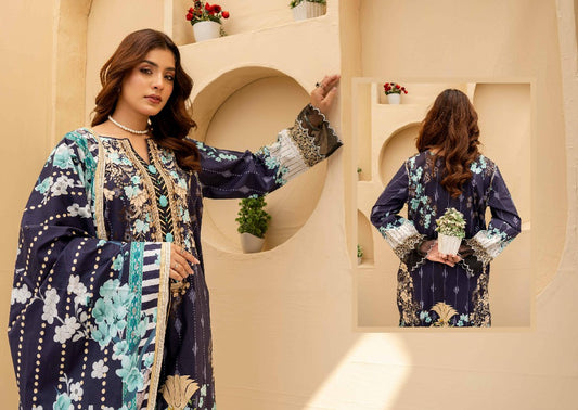 RESHAM FIRDOUS CAMBRIC | PRINTED LAWN | D-03