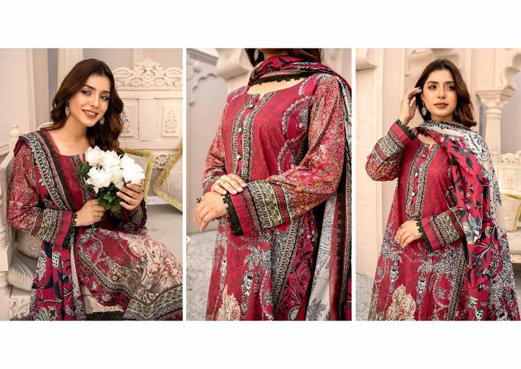 RESHAM FIRDOUS CAMBRIC | PRINTED LAWN | D-04