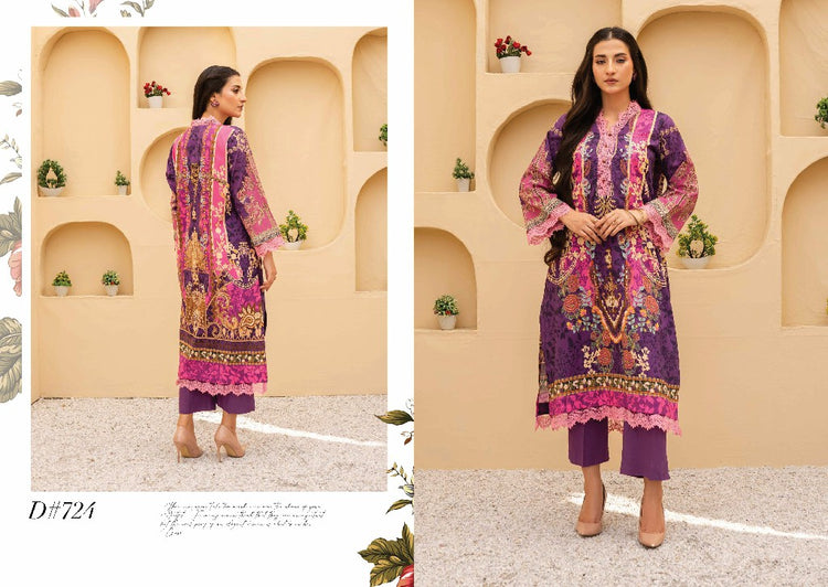 RESHAM FIRDOUS CAMBRIC | PRINTED LAWN | D-06