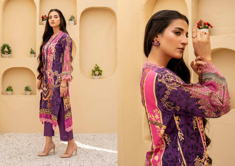 RESHAM FIRDOUS CAMBRIC | PRINTED LAWN | D-06