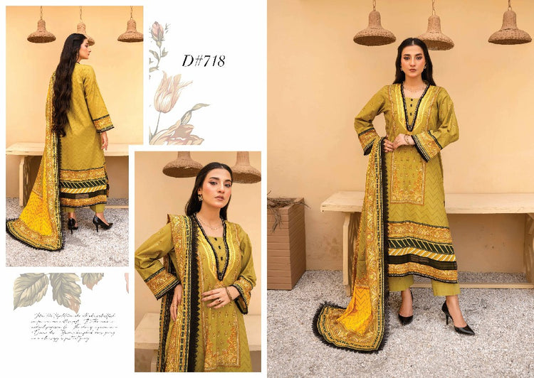 RESHAM FIRDOUS CAMBRIC | PRINTED LAWN | D-07