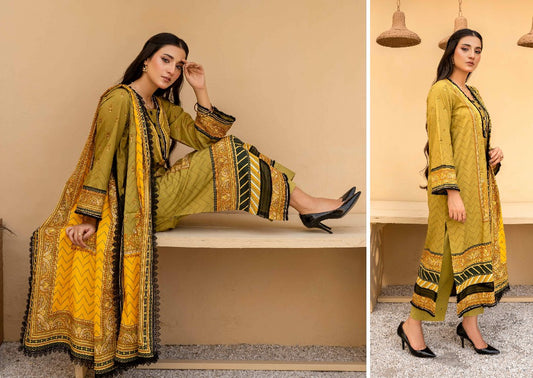 RESHAM FIRDOUS CAMBRIC | PRINTED LAWN | D-07