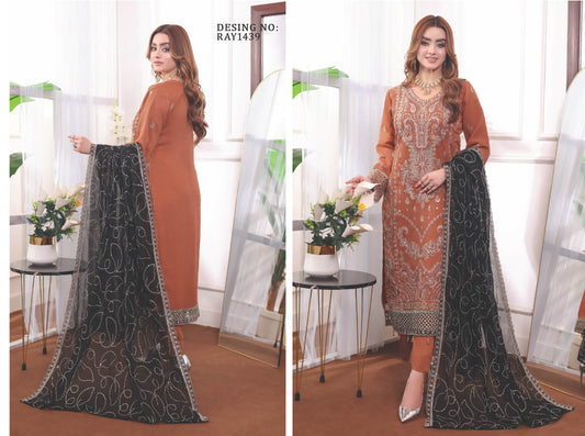 OMAHA BY BIN HAMEED SEM-STITCHED | RAY1439