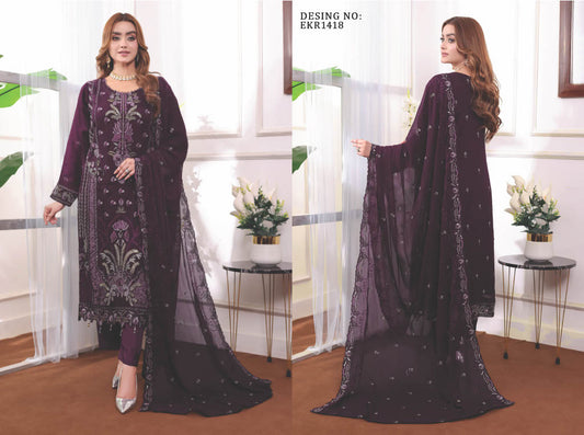 OMAHA BY BIN HAMEED SEM-STITCHED | EKR1418