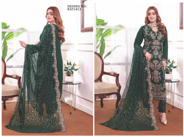 OMAHA BY BIN HAMEED SEM-STITCHED | RAY1413