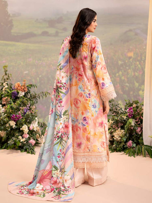 CHIKANKARI 3-Piece Unstitched Digital Printed Lawn Suit