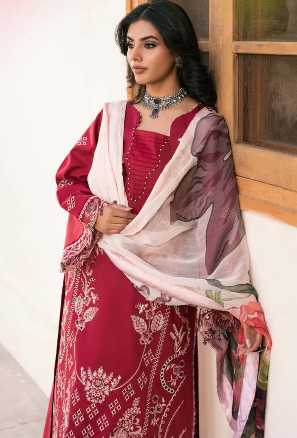 MEHRMAA BY HUMDUM UN-STITCHED 3PC | D04 Kayseri