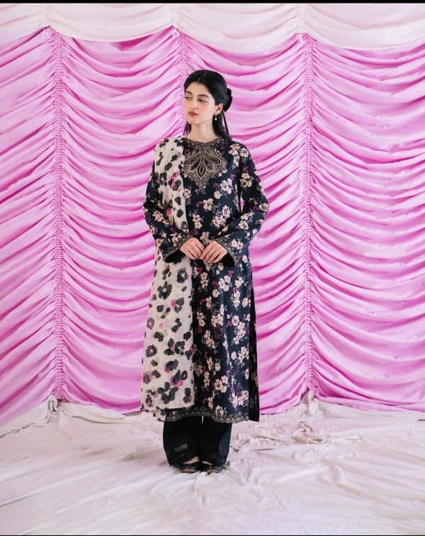 RINNESA BY AFRIZEH UN-STICHED 3PC|sena