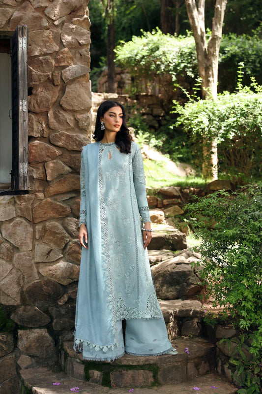 QLINEKARI BY QALAMKAR UN-STITCHED 3PC | LM-08 NEALA