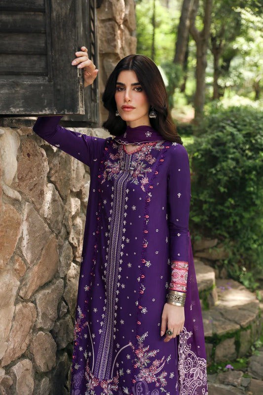 QLINEKARI BY QALAMKAR UN-STITCHED 3PC | LM-15 EIMERA