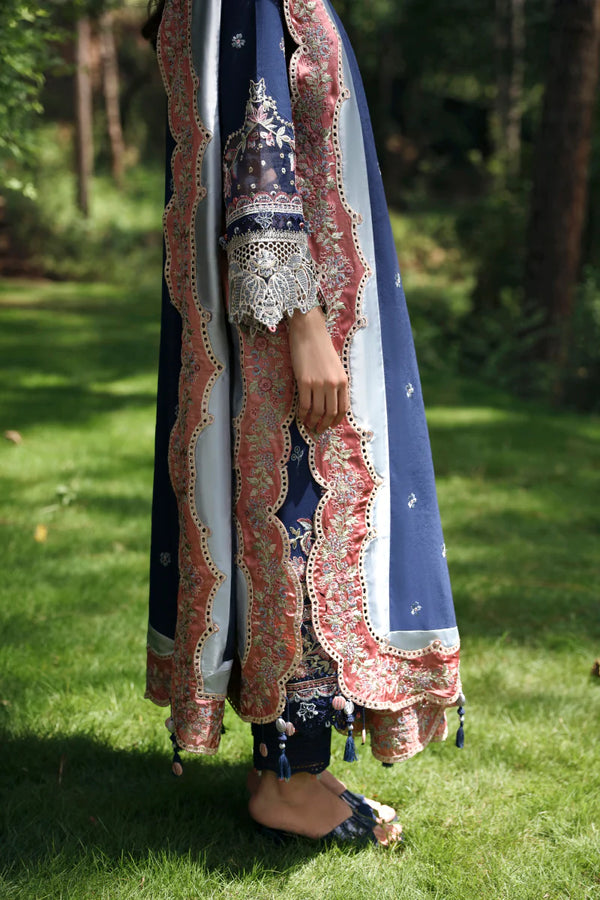QLINEKARI BY QALAMKAR UN-STITCHED 3PC | LM-06 CADHLA