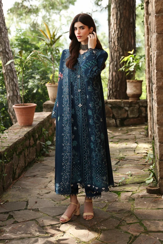 QLINEKARI BY QALAMKAR UN-STITCHED 3PC | LM-10 TULA