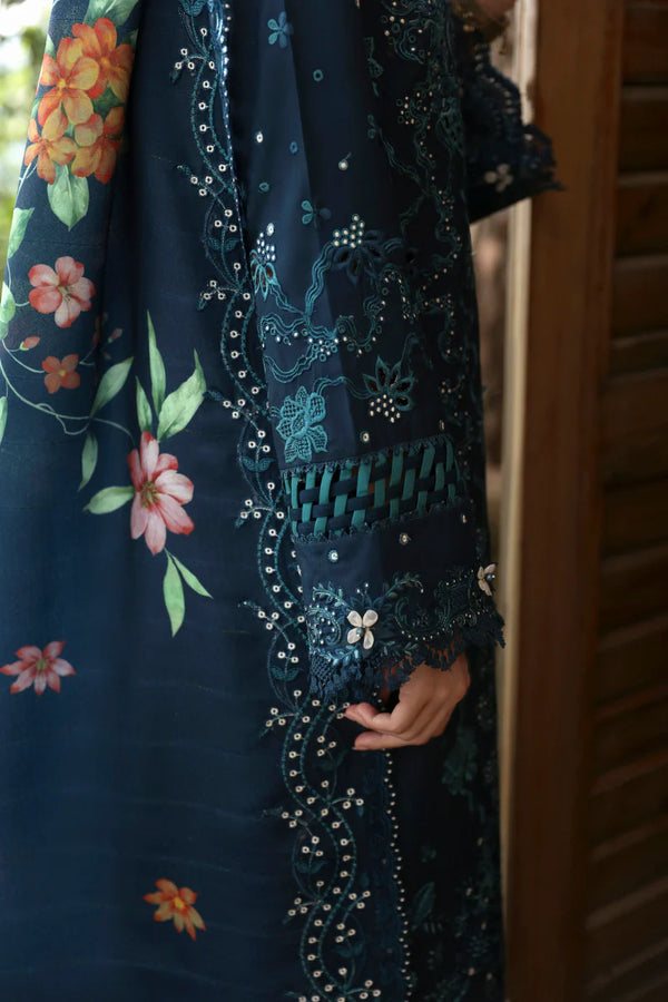 QLINEKARI BY QALAMKAR UN-STITCHED 3PC | LM-10 TULA
