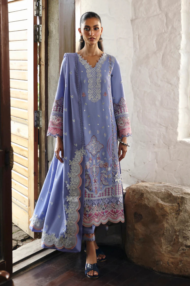 QLINEKARI BY QALAMKAR UN-STITCHED 3PC | LM-09 LORNA