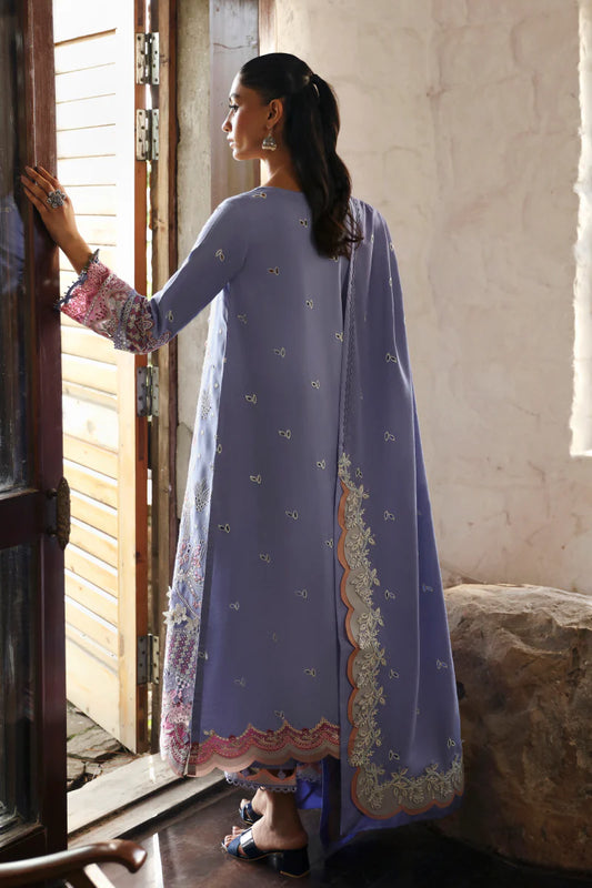 QLINEKARI BY QALAMKAR UN-STITCHED 3PC | LM-09 LORNA