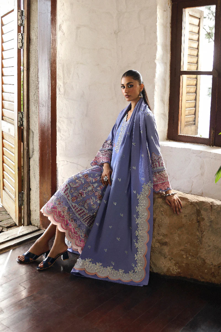 QLINEKARI BY QALAMKAR UN-STITCHED 3PC | LM-09 LORNA