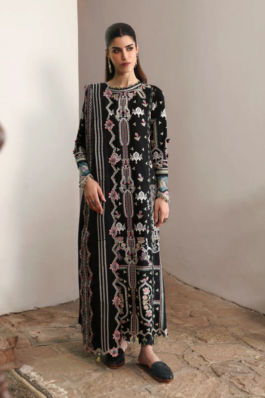 QLINEKARI BY QALAMKAR UN-STITCHED 3PC | LM-02 RIA