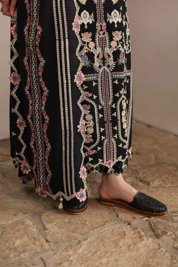 QLINEKARI BY QALAMKAR UN-STITCHED 3PC | LM-02 RIA