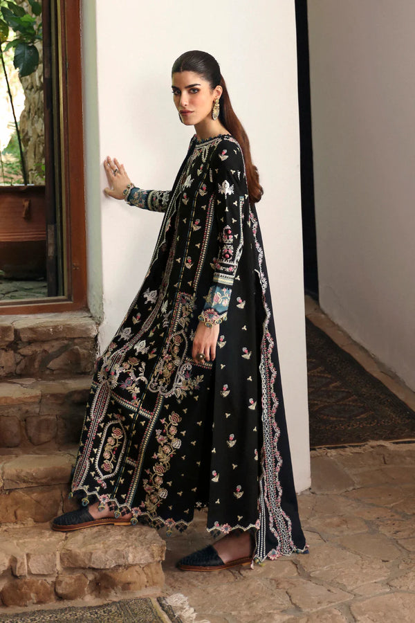 QLINEKARI BY QALAMKAR UN-STITCHED 3PC | LM-02 RIA