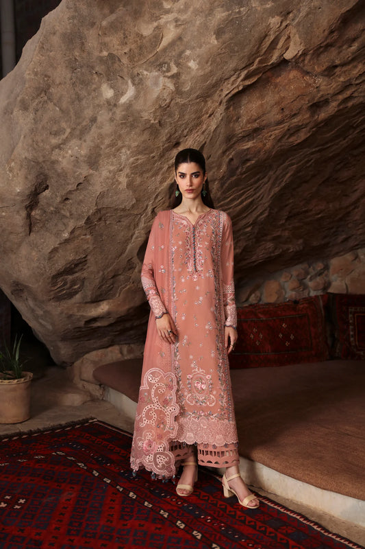 QLINEKARI BY QALAMKAR UN-STITCHED 3PC | LM-03 LUAN