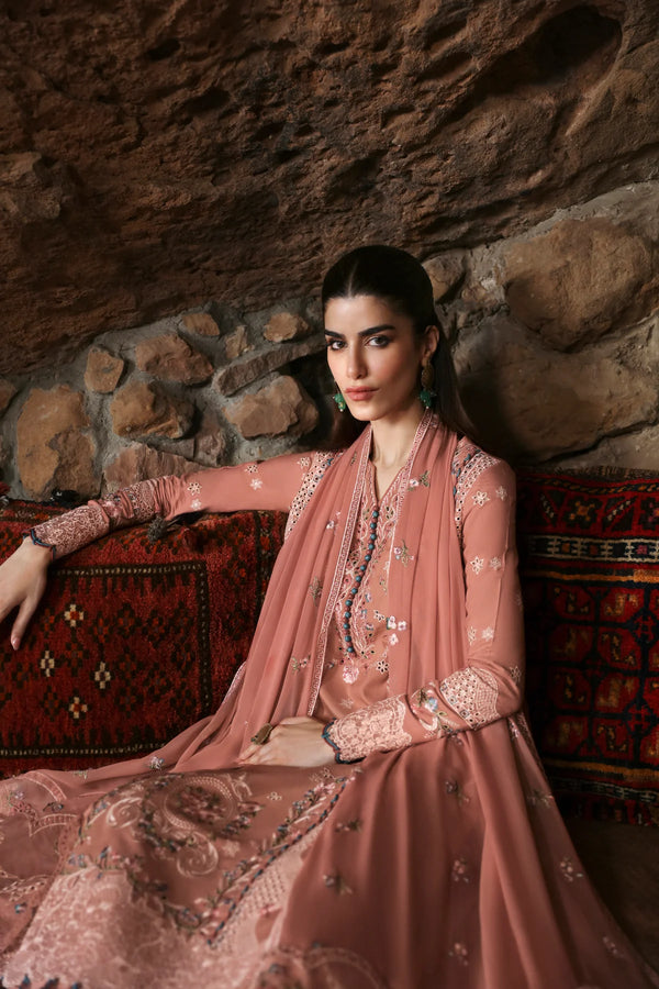 QLINEKARI BY QALAMKAR UN-STITCHED 3PC | LM-03 LUAN