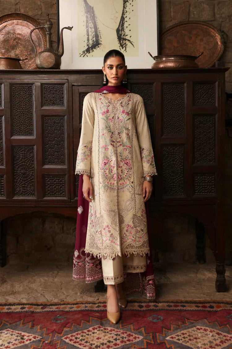 QLINEKARI BY QALAMKAR UN-STITCHED 3PC | LM-01 FAYE