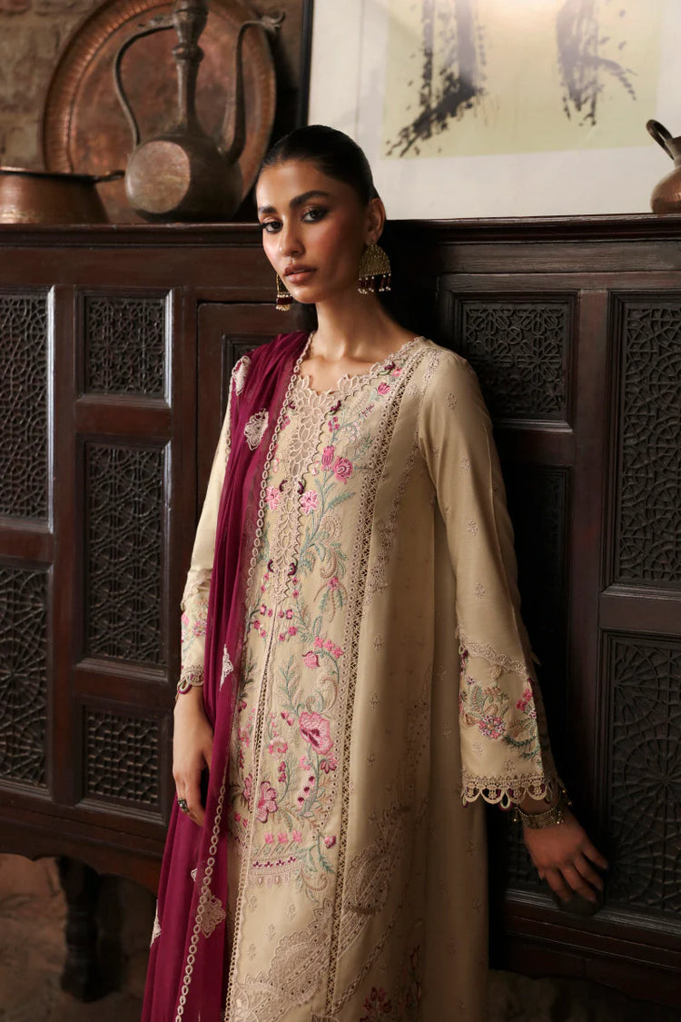 QLINEKARI BY QALAMKAR UN-STITCHED 3PC | LM-01 FAYE