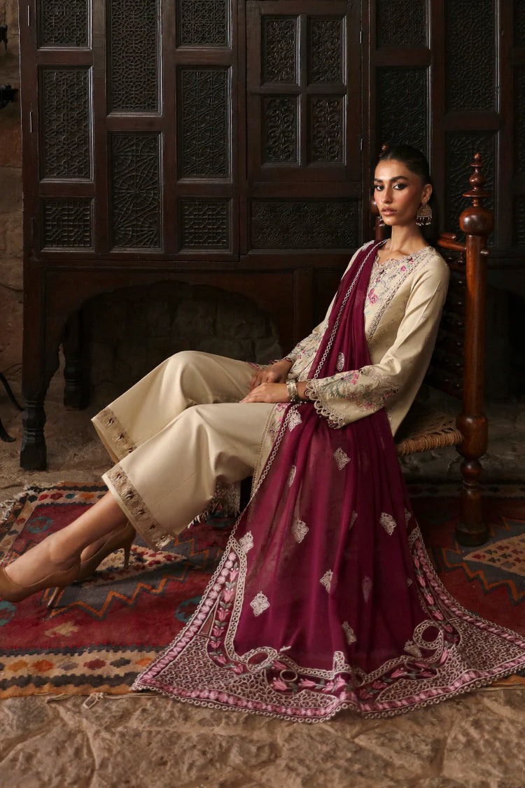 QLINEKARI BY QALAMKAR UN-STITCHED 3PC | LM-01 FAYE