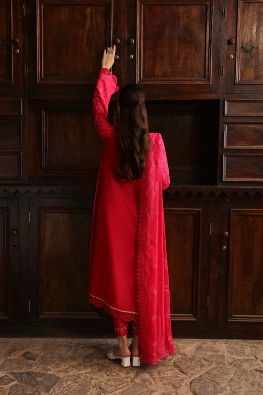 QLINEKARI BY QALAMKAR UN-STITCHED 3PC | LM-07 NEESA