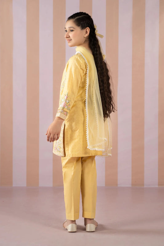 M KIDS BY MARIA B 2025 MKD-EF25-50 YELLOW