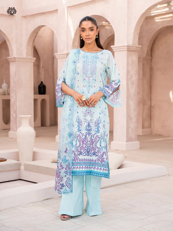 Mahlij By Gulljee Printed Embroidered Lawn Collection - D01