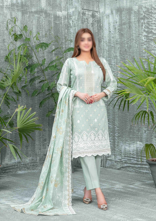 Sameeha Emb Paste Print Cutwork Dupatta By Tawakkal Fab D-1916