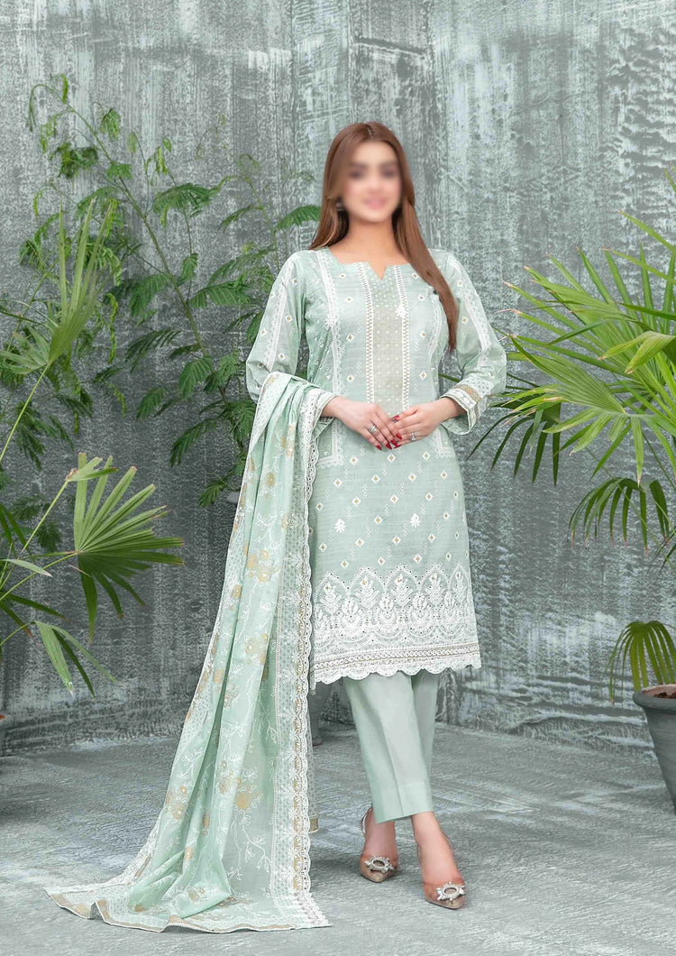 Sameeha Emb Paste Print Cutwork Dupatta By Tawakkal Fab D-1916
